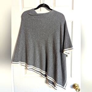 Cashmere Gray Women's Sweater Poncho